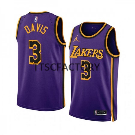 Camiseta Hombre NBA Los Angeles Lakers Anthony Davis 3 Jordan 2022-23 Statement Edition Violeta Swingman